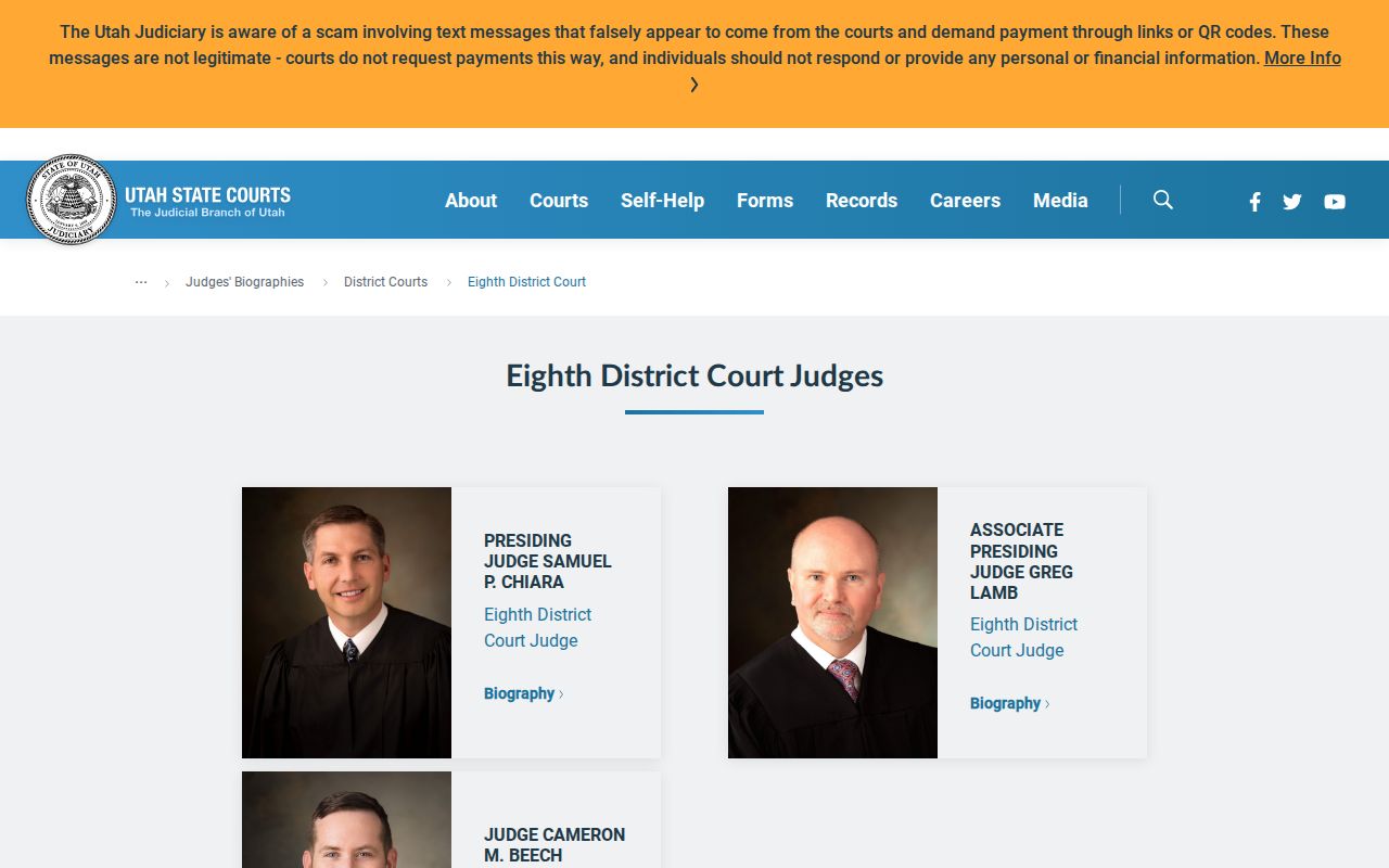 Uintah County warrant records: Eighth District Court information